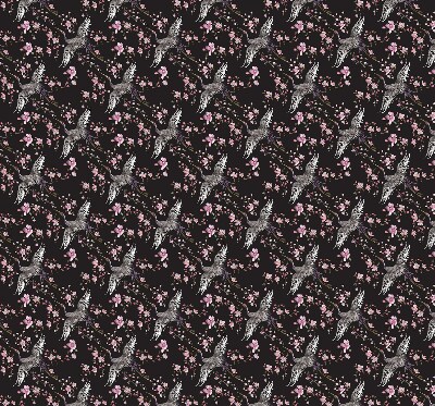 Rolgordijn voor het raam Reigers en bloemen