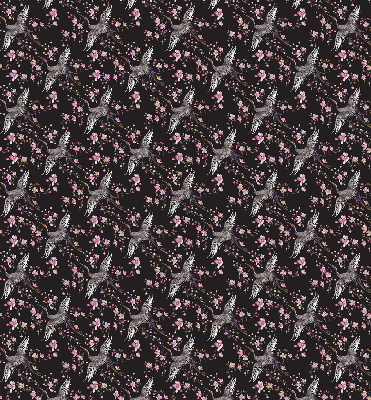 Rolgordijn voor het raam Reigers en bloemen