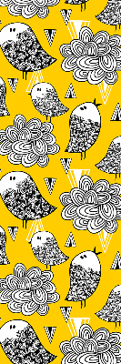 Rolgordijn voor het raam Vogels