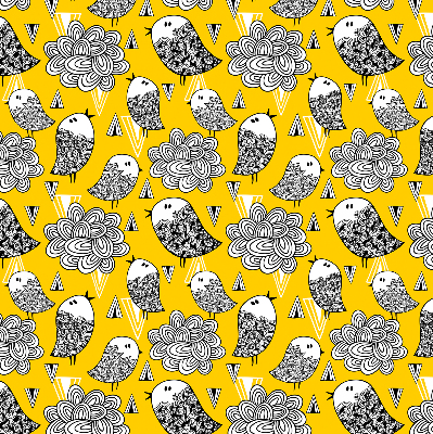 Rolgordijn voor het raam Vogels