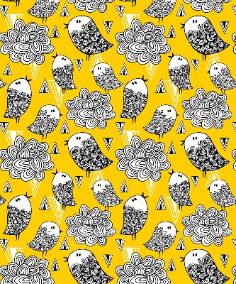 Rolgordijn voor het raam Vogels