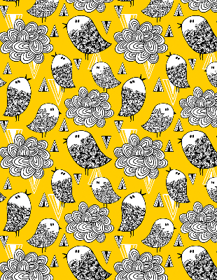 Rolgordijn voor het raam Vogels