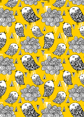 Rolgordijn voor het raam Vogels