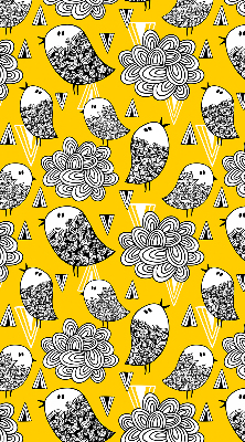 Rolgordijn voor het raam Vogels