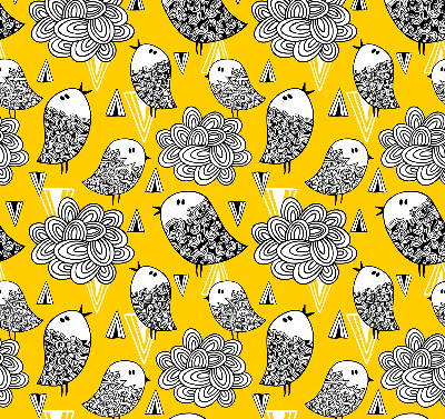 Rolgordijn voor het raam Vogels