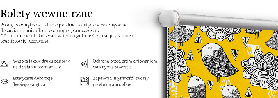 Rolgordijn voor het raam Vogels