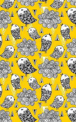 Rolgordijn voor het raam Vogels