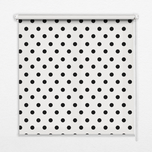 Rolgordijn voor het raam Zwarte stippen