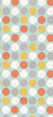 Rolgordijn verduisterend Punten verbonden door lijnen op cirkels