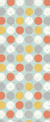 Rolgordijn verduisterend Punten verbonden door lijnen op cirkels