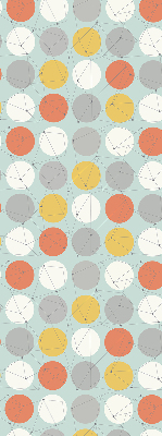 Rolgordijn verduisterend Punten verbonden door lijnen op cirkels