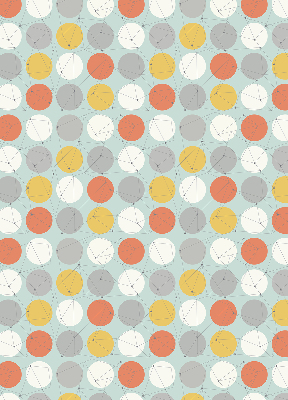 Rolgordijn verduisterend Punten verbonden door lijnen op cirkels