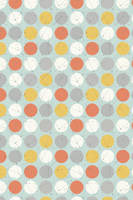 Rolgordijn verduisterend Punten verbonden door lijnen op cirkels