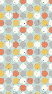 Rolgordijn verduisterend Punten verbonden door lijnen op cirkels