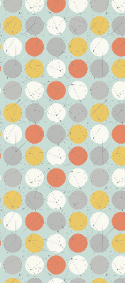 Rolgordijn verduisterend Punten verbonden door lijnen op cirkels