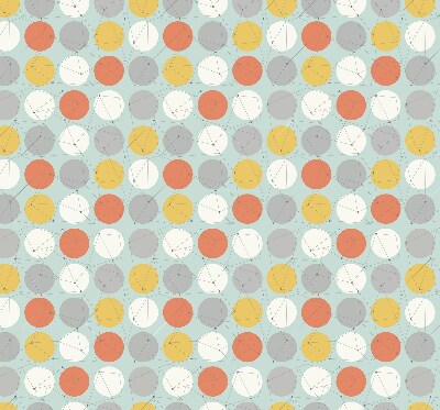 Rolgordijn verduisterend Punten verbonden door lijnen op cirkels