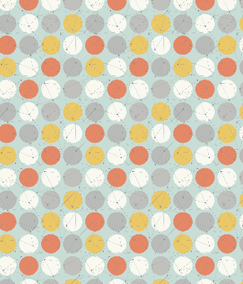 Rolgordijn verduisterend Punten verbonden door lijnen op cirkels