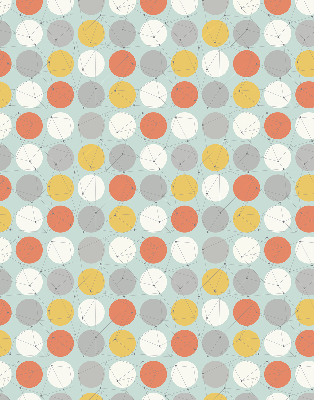 Rolgordijn verduisterend Punten verbonden door lijnen op cirkels