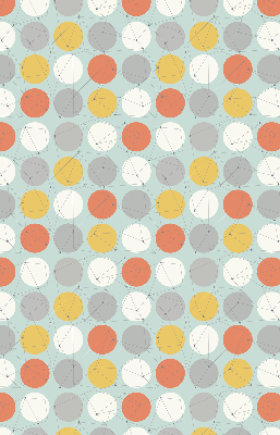 Rolgordijn verduisterend Punten verbonden door lijnen op cirkels