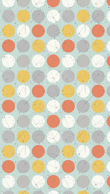 Rolgordijn verduisterend Punten verbonden door lijnen op cirkels