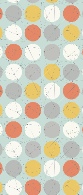 Rolgordijn verduisterend Punten verbonden door lijnen op cirkels