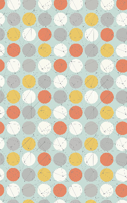 Rolgordijn verduisterend Punten verbonden door lijnen op cirkels