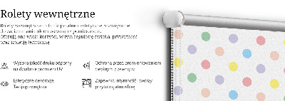 Rolgordijn voor het raam Kleurrijke stippen