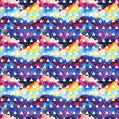 Rolgordijn voor het raam Witte driehoeken op een gekleurde achtergrond