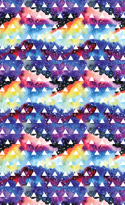 Rolgordijn voor het raam Witte driehoeken op een gekleurde achtergrond