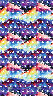 Rolgordijn voor het raam Witte driehoeken op een gekleurde achtergrond