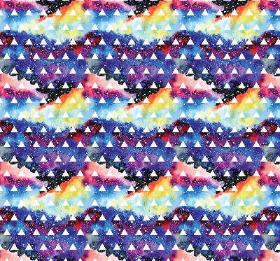 Rolgordijn voor het raam Witte driehoeken op een gekleurde achtergrond