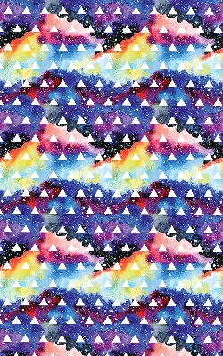 Rolgordijn voor het raam Witte driehoeken op een gekleurde achtergrond