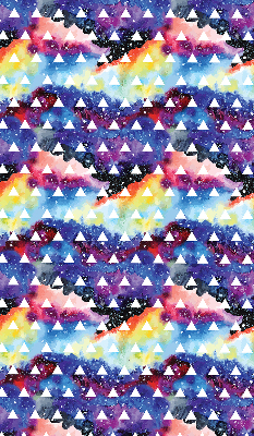 Rolgordijn voor het raam Witte driehoeken op een gekleurde achtergrond