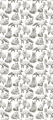 Rolgordijn voor het raam Grijze vossen