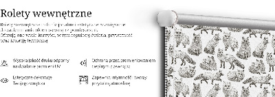 Rolgordijn voor het raam Grijze vossen