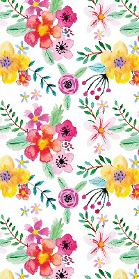 Rolgordijn voor het raam Geschilderde bloemen