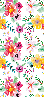 Rolgordijn voor het raam Geschilderde bloemen