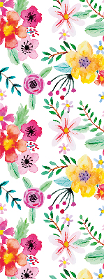 Rolgordijn voor het raam Geschilderde bloemen