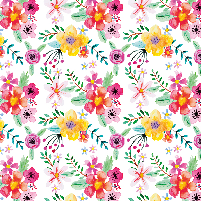 Rolgordijn voor het raam Geschilderde bloemen