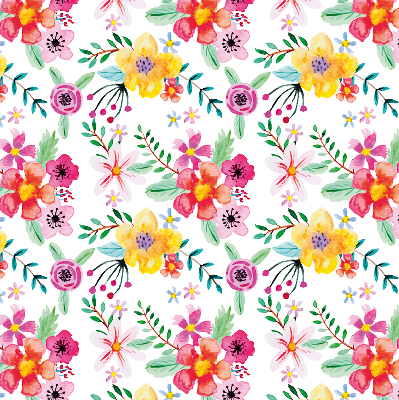 Rolgordijn voor het raam Geschilderde bloemen