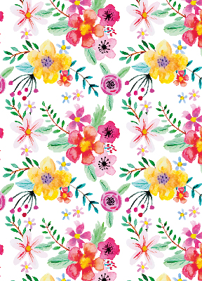 Rolgordijn voor het raam Geschilderde bloemen