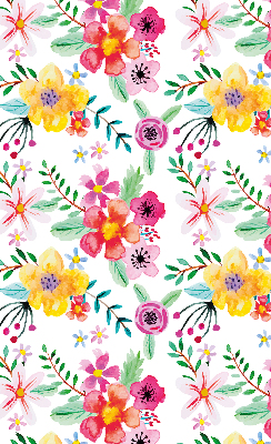 Rolgordijn voor het raam Geschilderde bloemen