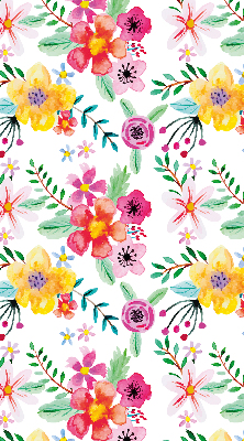 Rolgordijn voor het raam Geschilderde bloemen