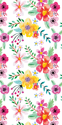 Rolgordijn voor het raam Geschilderde bloemen