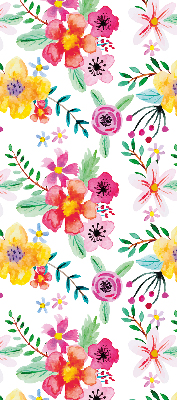 Rolgordijn voor het raam Geschilderde bloemen