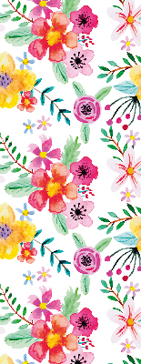 Rolgordijn voor het raam Geschilderde bloemen