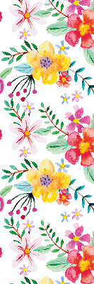 Rolgordijn voor het raam Geschilderde bloemen