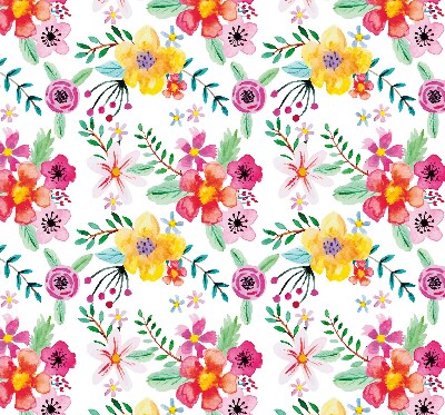 Rolgordijn voor het raam Geschilderde bloemen