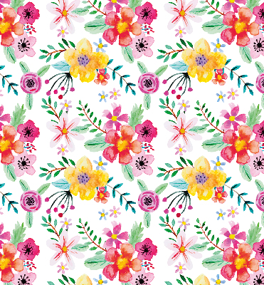 Rolgordijn voor het raam Geschilderde bloemen