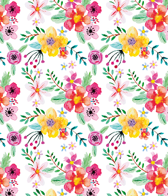 Rolgordijn voor het raam Geschilderde bloemen